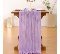6 caminos de mesa de gasa, caminos de mesa de gasa, for bodas y fiestas(Purpur)