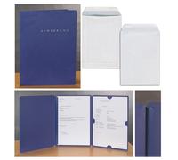 6 Carpetas De Solicitud PAGNA Select / 3 Piezas Con Clip En AZUL + Sobres