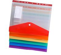 6 carteras transparentes perforadas para documentos con 11 agujeros perforados, tamaño carta, carpeta de archivos, fundas para archivos