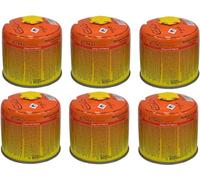 6 cartuchos de rosca Elico de 300 g, rosca universal, 7/16, cartucho de válvula EN 417, válvula de rosca, quemador de butano, propano mixto, hornillo de gas, estufa de gas, quemador de soldadura