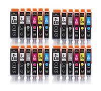 6 Cartuchos de Tinta de Paquete para IP4850 IX6550 MG5150 MG5250 MG6150 MG8150 MX885 MG5350 PGI525 CLI526(4set 24PK)