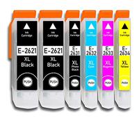 6 cartuchos XL con chip e indicador de nivel de tinta para Epson Expression Premium XP-510, XP-520, XP-600, XP-605, XP-610, XP-615, XP-620, XP-625, XP-700, XP-710, XP-720, XP-800, XP-810, XP-820