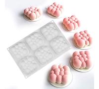 6 Cavidades 3D Silicona Gake Pans, adecuado para uso a largo plazo, ideal para la decoración de tartas, un patrón único, fácil de limpiar para la fabricación de tartas, decoración de tartas