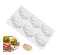 6-Cavity Nut Shape Silicone Mousse Cake Mold | Food-Grade Baking Silicone Tray For Creative French Dessert, Chocolate, Jelly, Mousse & Baking Decoration Mold | Non-Stick Reusable Bakeware Pa