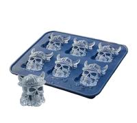 6-Cavity Silicone Skeleton Skull Shaped Ice Tray | Bold 3D Skull Ice Cubes, Food-Grade Flexible Mold For Drinks, Parties, DIY Soap, Candle & Resin Craft Gift
