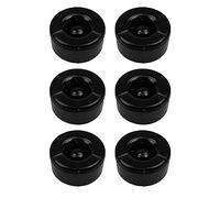 6 ceniceros con tapa extraíble de melamina, color negro, diámetro 11,5 cm