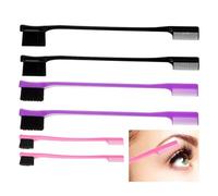 6 cepillos de cejas de doble cara | Peines para peinar el cabello - para mujeres, niñas, señoras, peluqueros, novias, actores, modelos, hogar, salón, estudio, viajes
