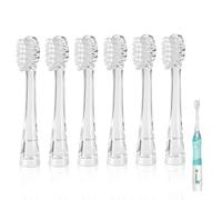 6 Cepillos de Repuesto para Seago SG513/SG977/SG2139/DT-BB1/DT-K6/EK7/EK6/SGEK6 Compatibles con Cepillo de Dientes Eléctrico YUNCHI K3 Baby Kinder y BRUSH-BABY WildOnes/KidzSonic para Niños 3 Años+