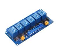 6-Channel Relay Module with Optocoupler Isolation, 3V/5V/12V/24V Compatible, High and Low Level Trigger Expansion Board Fits for for Arduino PLC Industrial Control(24V)