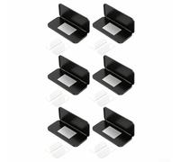 6 cierres magnéticos de acero inoxidable para puertas corredizas de gabinete, cajones con sujeción segura y mínima visualización (negro)