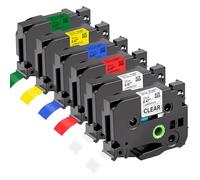 6 cintas de etiquetas compatibles Brother TZe-131/231/431/531/631/731, 12 mm