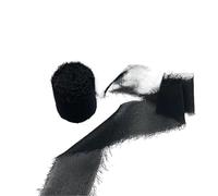 6 cintas de seda for ramos flores, decoración con borde deshilachado, cinta gasa para Embalaje en Caja(Color2)