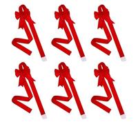 6 cintas rojas para puerta de armario de Navidad, 20.3 x 101.6 cm, corona de Navidad, arco, festival, decoración para el hogar, chimenea, puerta, suministros de fiesta