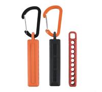 6 cinturones de almacenamiento de puntas de destornillador con 10 agujeros y mosquetón para una organización portátil y segura de puntas hexagonales para varios proyectos (naranja)