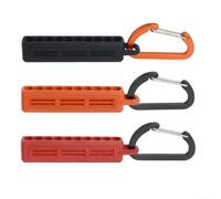 6 cinturones de almacenamiento para brocas con soporte de puntas de destornillador de 10 agujeros y mosquetón para organización de herramientas portátiles, adecuado para uso doméstico y profesional