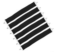 6 cinturones gruesos para sillas con ganchos de metal para tumbonas, reclinables y sillas antigravedad, negro (negro)