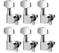 6 clavijas de afinación de cuerda de guitarra de aleación de zinc, afinadores de cabeza de máquina, llave de afinación para guitarra eléctrica, acústica, guitarra, metal, afinación, clavijas