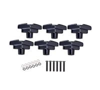 6 clavijas de afinación de guitarra de aleación de zinc, cabezales dorados para guitarra acústica clásica folk, afinadores de repuesto con botones en forma de T, tornillos de montaje, 4 mm(Black)