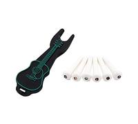 6 clavijas de puente de guitarra con 1 extractor de pines de puente para guitarra acústica clásica, clavijas de guitarra folclórica, clavijas de extremo de guitarra, clavijas de puente de guitarra