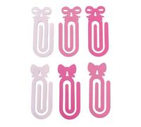 6 clips de papel acrílicos grandes, abrazaderas decorativas para páginas de libros para organizar notas, diarios, planificadores y novelas, marcadores de clips coloridos