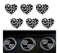 6 clips de ventilación de corazón, bonitos ambientadores de coche, clips de ventilación divertidos difusores de coche, clips de ventilación para coche, decoración interior del coche, accesorios lindos