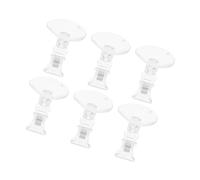 6 clips de ventosa para acuario, herramienta de alimentación transparente de algas marinas, abrazadera ABS para pecera, clip de ventosa de 5,5 cm para alimentación y decoración