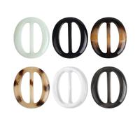 6 clips ovalados lisos para bufandas de seda, cierre de anillo, bufanda, hebilla, deslizadores para ropa, anillo, envoltorios para mujeres y niñas, seda, pañuelo, ropa, camiseta (color aleatorio)