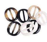 6 clips ovalados lisos para bufandas de seda, cierre de anillo, bufanda, hebilla, deslizadores para ropa, anillo, envoltorios para mujeres y niñas, seda, pañuelo, ropa, camiseta (color aleatorio)