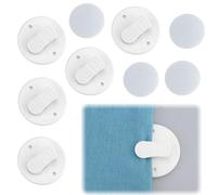 6 clips para cortina de ducha de 2 pulgadas, protección contra salpicaduras, clips autoadhesivos para cortina de ducha, clips de protección contra el viento, clips para cortina de ducha, accesorios