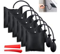 6 cojines de montaje para elevadores de aire para ventanas, bomba de cuña de aire, herramienta de alineación, cojín de montaje inflable, cojín de aire con herramienta de posicionamiento rápido + clip