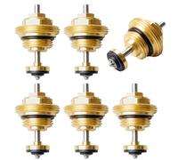 6 colectores G1/2 para calefacción por suelo radiante, perno de retorno de válvula, M30 x 1,5 mm, colector de calefacción por suelo radiante, válvula termostática de latón, válvula de radiador, para