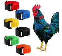 6 collares de gallo sin cuervo para detener el cuervo, cinturón ajustable de nailon antirruido para pollos, collar humano sin cuervo para evitar que los pollos griten, 6 colores