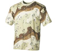 6-Color Desert Camo Tee Hombres De Combate Superior Ejército Cadete Algodón Cami