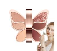 6 Color Eyeshadow Palette, Highly Pigmented Eye Makeup Palette, Decorative Long Lasting, Portable Colorful Palettes, Blendable for Everyday Makeup, Natural Look
