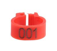6 Colores 100 Unids/Bolsa 8MM 001-100 Numerados Plástico Pájaro Bandas Anillos Hen Pigeon Pierna Aves de Corral Paloma Pájaros Loro Clip Anillos Banda(Rojo)
