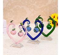 6 colores Adornos de árbol de amor de cristal de alto grado Adornos de árbol de cumpleaños de San Valentín Accesorios para el hogar Regalos de boda-azul