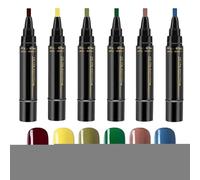 6 colores de esmalte de uñas de secado rápido, 8 ml brillantes y de larga duración, juego de bolígrafos de gel de larga duración, sin lámpara UV, ahorra tiempo y es fácil