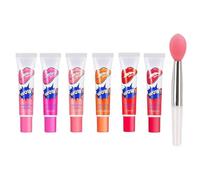 6 Colores Tattoo Magic Color Lip Gloss Sets Peel Off Lip Gloss