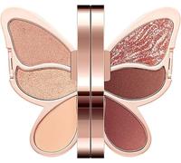 6 Colors Butterfly Eyeshadow Palette Makeup Blendable Long Lasting Waterproof Palette Pearl Glitter Matte Color Makeup Butterfly Makeup Palette Set (#01)