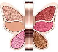 6 Colors Butterfly Eyeshadow Palette Makeup Blendable Long Lasting Waterproof Palette Pearl Glitter Matte Color Makeup Butterfly Makeup Palette Set (#02)
