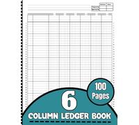6 Column Ledger Book: Large Accounting Columnar Pad 6 Columns Ledger Book for Bookkeeping ~ Six-Column Ledger Notebook for Personal Use & Small ... / A4 (Several Column Ledger Available)