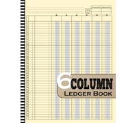 6 Column Ledger Book: Large Six-Column Financial Tracker for Small Business and Personal Use | Record Expenses and Income Easily | Simple 6-Column Format