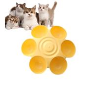 6-comida gatito plato de comida-cuenco para mascotas en forma de flor para