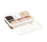 6-Compartment Food Storage Container - 7.87in Leakproof Meal Prep Box