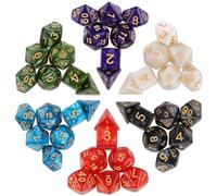 6 Conjuntos Dados de rol, Dados para DND, Dice Poliédrico Professional Set para Dungeons y Dragons DND RPG MTG Mesa Juegos de rol, D20 D12 D10 D8 D6 D4, Dice para Dungeon & Dragon