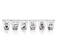 6 copas de aguardiente con estampado, vasos de chupito para tequila, aguardiente, vodka, humor