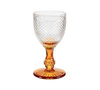 6 Copas De Vidrio Diamantado Base Naranja Agua 29 H&H
