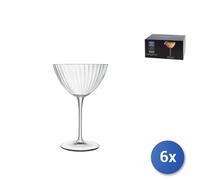6 Copas De Vidrio Transparente Para Speakeasies Martini, 22Cl