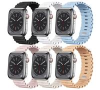 6 correas de repuesto para Apple Watch Ultra 2/Ultra SE Serie 9/8/7/6/5/4/3/2/1, compatible con Apple Watch Ultra 2/Ultra SE Serie 9/8/7/6/5/4/3/2/1, compatible con Apple Watch Ultra 2/Ultra SE, Negro