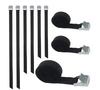 6 correas tensoras de 0,5 m, 2 m, 4 m, correa de amarre ajustable con hebilla de metal de aleación de zinc, correas de sujeción cortas para interiores y exteriores, fijación de objetos, transporte de